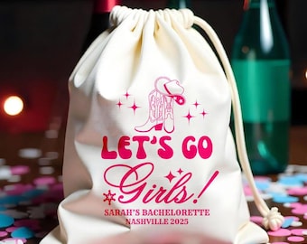 Personalisierte Bachelorette Party Gunst Tasche: Nashville Cowgirl Theme