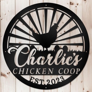 Personalized Chicken Coop Sign, Hen House Coop Sign, Metal Chicken Coop Sign, Custom Chicken Coop sign