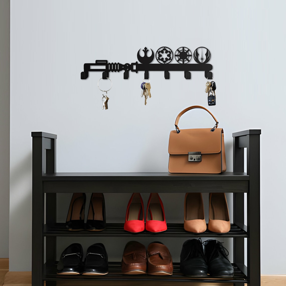 SW Jedi Order Metal Key Holder Decor Galaxy Hanger 2