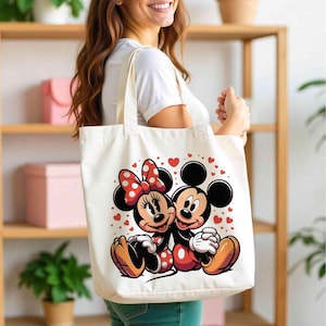Mickey Minnie Geschenk Tragetasche für besonderen Anlass - Disney Liebhaber - Disney Geschenk Tragetasche - Geschenke zum Jahrestag - Personalisierte Tragetasche