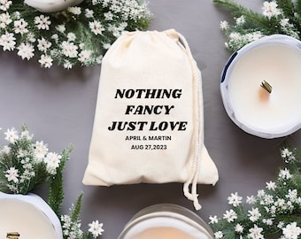 Personalized Wedding Favor Bags: Custom Couple Names, Cotton Gift Bags
