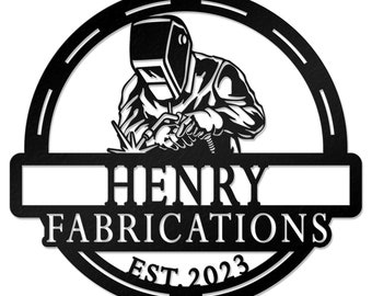 Personalized Metal Workshop Sign: Custom Business Name Wall Decor