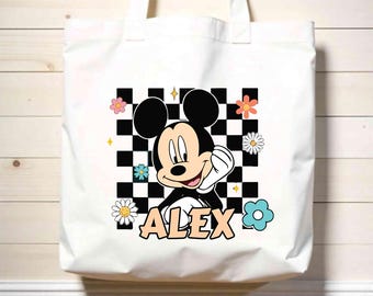 Personalized Cotton Tote Bag: Children's Nursery School Bag