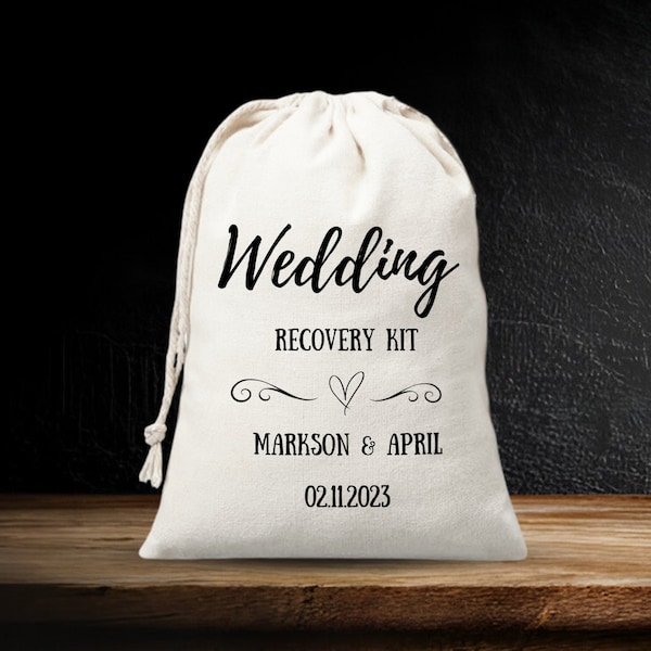 Personalized Wedding Recovery Kit Wedding Bag Party Pouch Etsy