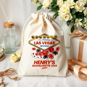 Personalized Las Vegas Bachelorette Favor Bag: Casino Party Gift