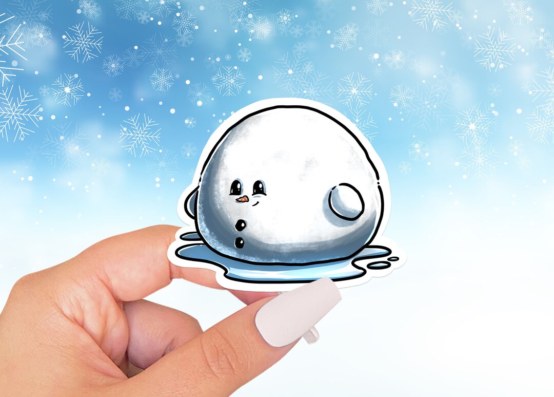 Snowball Waterproof Sticker, Laptop Decal - Etsy