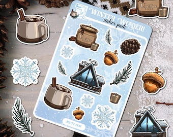 Winter Sticker Sheet: Seasonal Decor Stickers