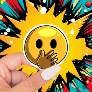 Wacky Emoji Sticker: Funny Laptop/Tumbler Decal