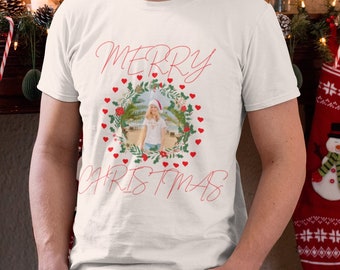 Custom Photo Christmas Gifts, Merry Christmas Shirt, Personalized Photo Christmas Gift, Christmas Family Shirt, Christmas Gift For Lover