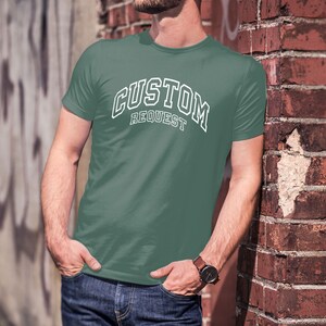Custom Text Front Tshirt, Custom Request, Front Custom, Custom Text Comfort Colors Shirt, Retro Text Comfort Colors Tee