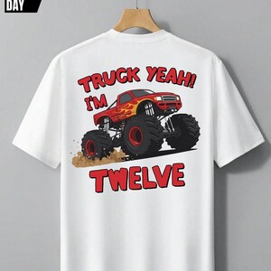 Truck Yeah Birthday Shirt, Personalized Monster Truck Boy Shirt, Monster Jam Birthday Party, Kids Birthday Outfit, Any Age 3-13 image 8