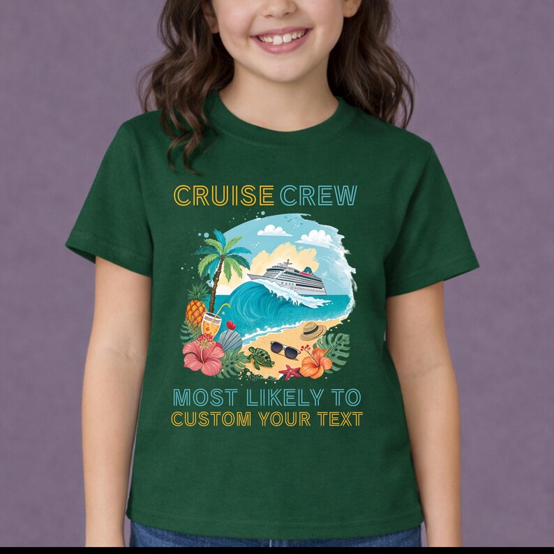 Cruise 2026 Matching Group Vacation Shirts: Tropical Beach Design afbeelding 14