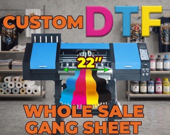 DTF Transfer ,Gang Sheet , Custom DTF Print , DTF Ready for Press, Direct To Film, Custom Heat Transfer, Dtf Prints , Wholesale Dtf Print