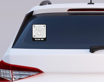 Custom Qr Code Car Decal Uv Dtf, Business Logo Window Sticker, Personalized Qr Decal, Waterproof Car Back Glass Sticker