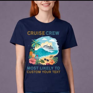 Cruise 2026 Matching Group Vacation Shirts: Tropical Beach Design afbeelding 4