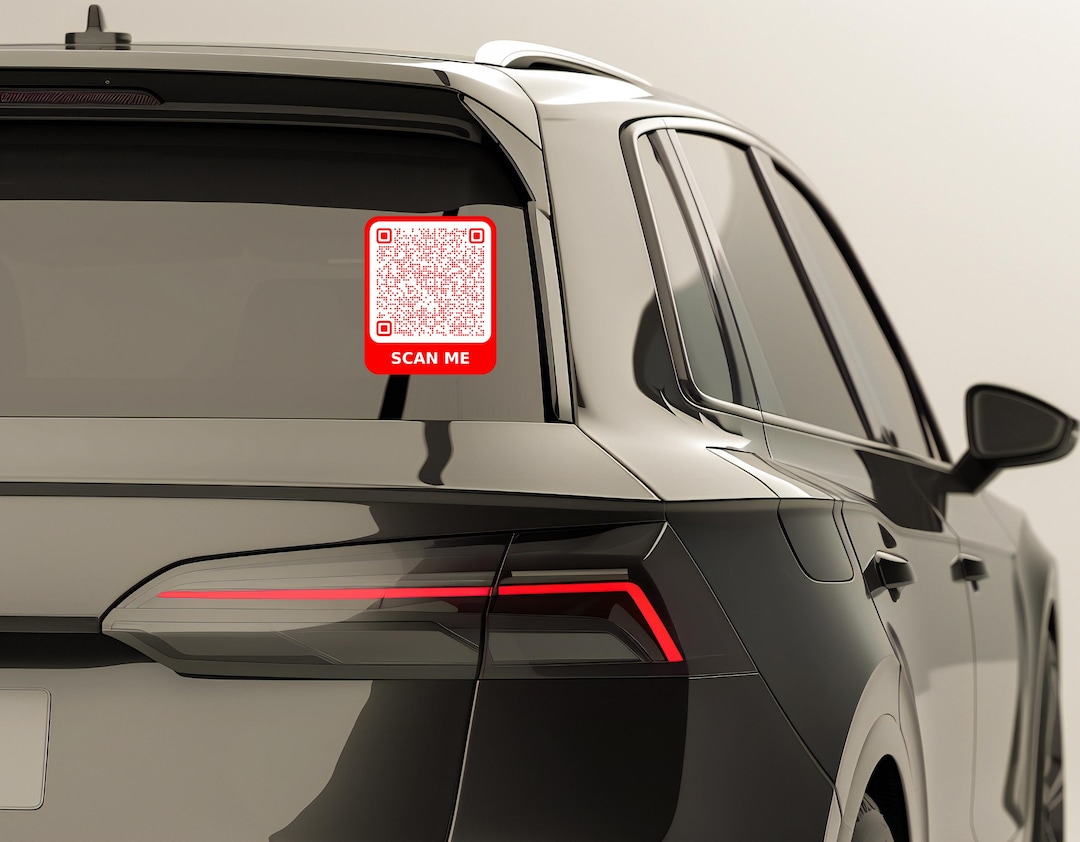 Custom QR Code Business Logo Car Decal: Waterproof Vinyl Window Sticker ...