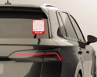 Custom QR Code Car Decal Business Logo Sticker Vinyl Window Decal Personalized Scan Shop Marketing Sign UV Waterproof Branding scan to shop