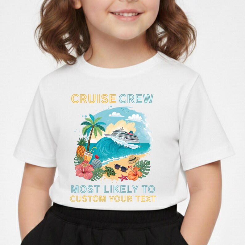 Cruise 2026 Matching Group Vacation Shirts: Tropical Beach Design afbeelding 15