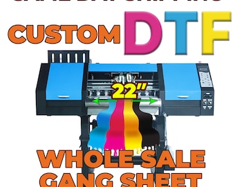 DTF Transfer ,Gang Sheet , Custom DTF Print , DTF Ready for Press, Direct To Film, Custom Heat Transfer, Dtf Prints , Wholesale Dtf Print