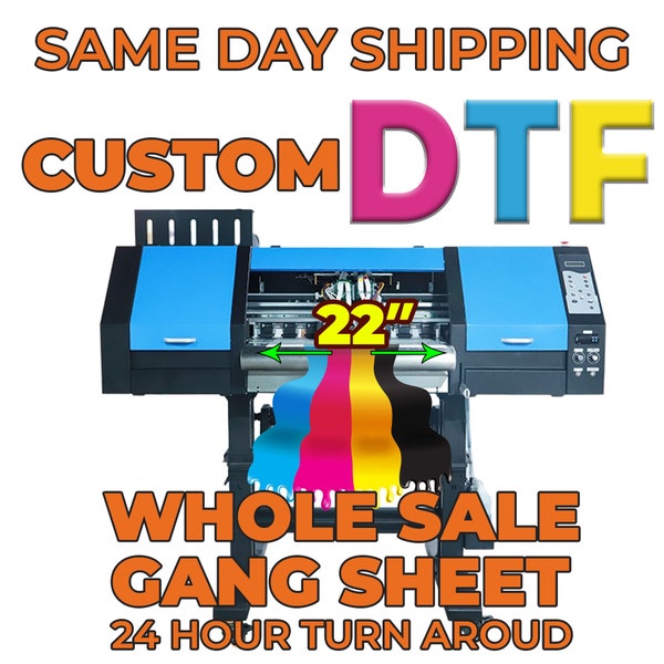 DTF Transfer ,Gang Sheet , Custom DTF Print , DTF Ready for Press, Direct To Film, Custom Heat Transfer, Dtf Prints , Wholesale Dtf Print