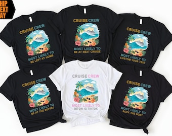 Cruise 2026 Matching Group Vacation Shirts: Tropical Beach Design