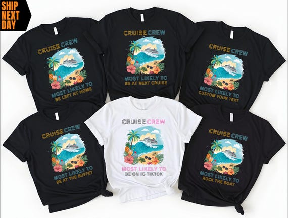 Cruise 2026 Matching Group Vacation Shirts: Tropical Beach Design