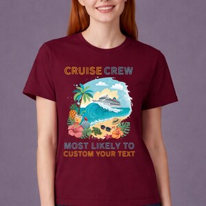 Cruise 2026 Matching Group Vacation Shirts: Tropical Beach Design afbeelding 11