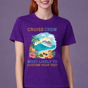 Cruise 2026 Matching Group Vacation Shirts: Tropical Beach Design afbeelding 10