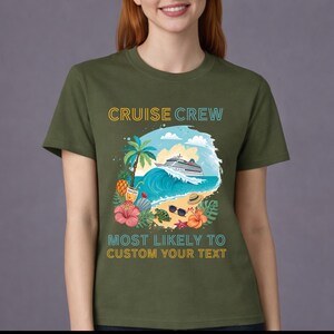 Cruise 2026 Matching Group Vacation Shirts: Tropical Beach Design afbeelding 5