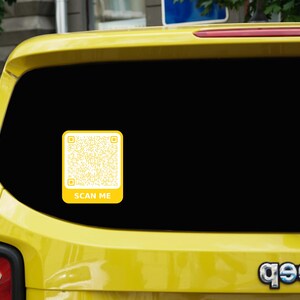 Qr Code Car Windows Custom QR Code Business Logo Car Decal: Waterproof Vinyl Window Sticker ...