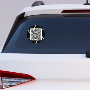 Custom Qr Code Car Decal Uv Dtf, Business Logo Window Sticker, Personalized Qr Decal, Waterproof Car Back Glass Sticker