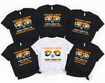 Funny Cruise Crew T-Shirts: Matching Family Vacation Tees