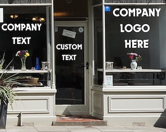 Custom Business Logo Window Decal UV DTF, Storefront Glass Sticker, Shop Door Decal, Personalized Logo Sign, Business Branding Decal
