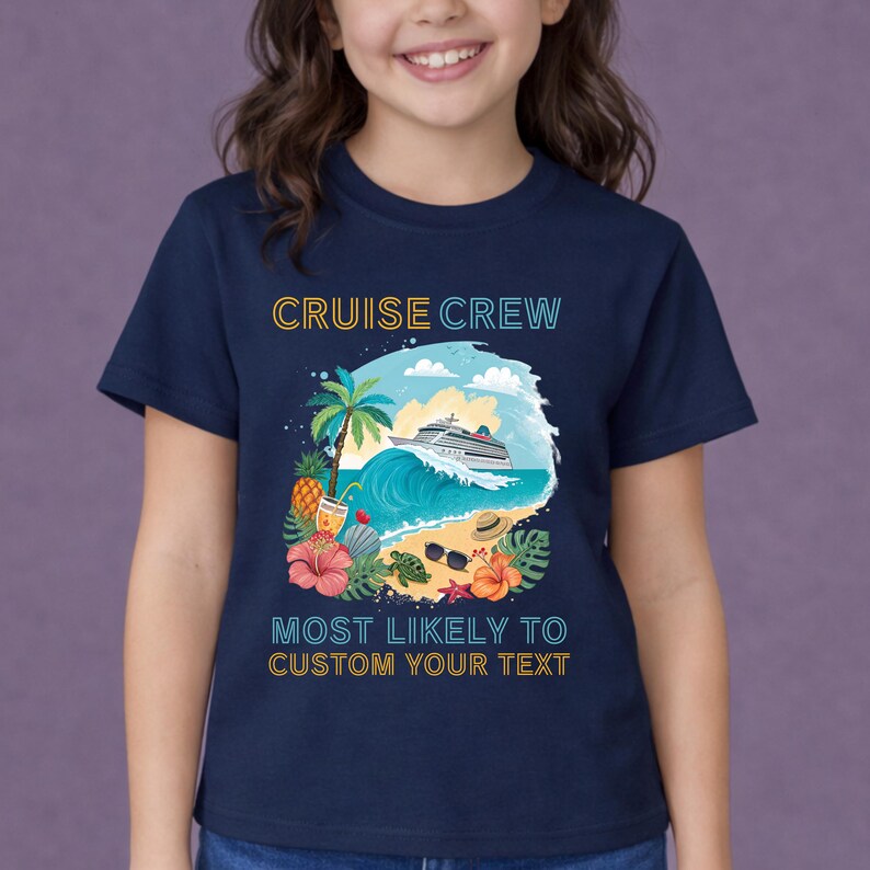 Cruise 2026 Matching Group Vacation Shirts: Tropical Beach Design afbeelding 12