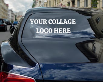 Custom College Logo Car Decal: Personalized University Vinyl Sticker