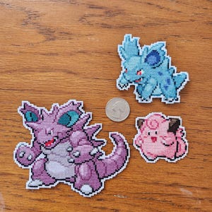 Pokemon Cross-Stitch Patches (029-038)