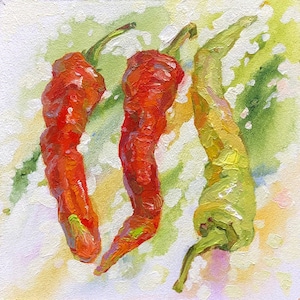 Vegetable Painting Original Food Small Painting Kitchen Food Oil Painting Food Art Kitchen Artwork
