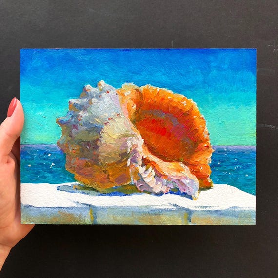 貝の絵柄の絵画 貝の絵柄の絵画