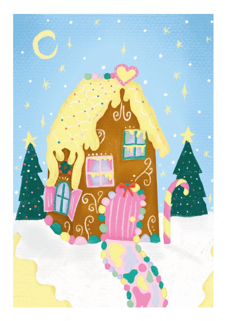 Cartolina di Natale di pan di zenzero immagine 3