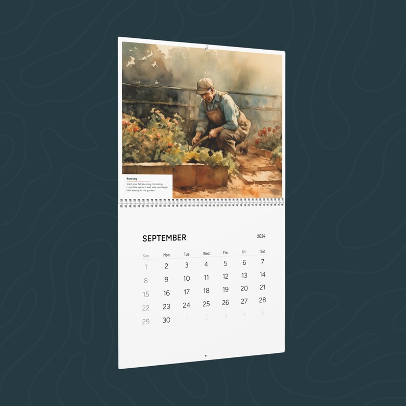 2024 Wall Gardening Calendar Journey of Growth Etsy UK