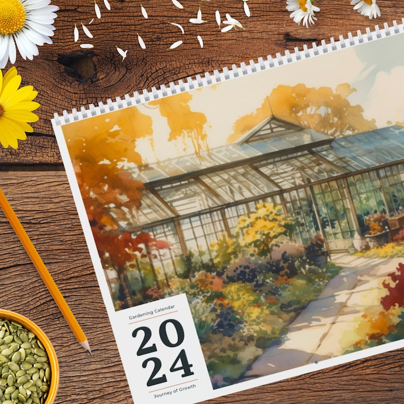 2024 Wall Gardening Calendar Journey of Growth Etsy UK
