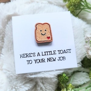 Un petit toast à votre nouvel emploi Cadeau amusant Nouvel emploi Nouveau départ Départ Carte de travail Collègue de travail Nouvel emploi Collègue départ