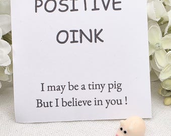 Positive Pig Gift Desk Buddy Cute little Pig Pocket Hug Pig Lover Best Friend Gift Positive Gift Lucky Small Gift Cheer up gift Novelty