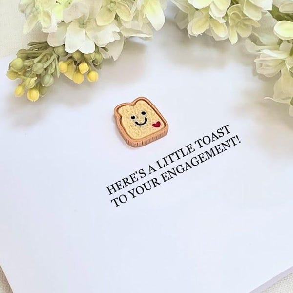 Tarjeta de compromiso Un pequeño brindis por tu compromiso Regalo divertido Compromiso Nuevos comienzos Regalo de compromiso Regalo de felicitaciones