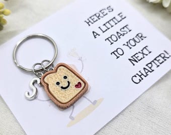 A little toast to your next chapter keyring funny Gift New Job New Beginnings Leaving Card Work Colleague Coworker New Chapter
