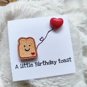 Toast d'anniversaire Mini cadeau d'anniversaire amusant Un petit toast d'anniversaire Joyeux anniversaire Carte de toast amusante Toast d'anniversaire mini mignon toast d'anniversaire Mini