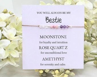 Bestie Bracelet Friendship bracelet Crystal Gift for friend Gift for Bestie Dainty Bracelet