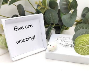 Cute Sheep Gift Pocket Hug novelty gift Sheep Gift ideas Desk buddy Small gift Sheep Gift Novelty Sheep  Mini Animals Cute little sheep Gift