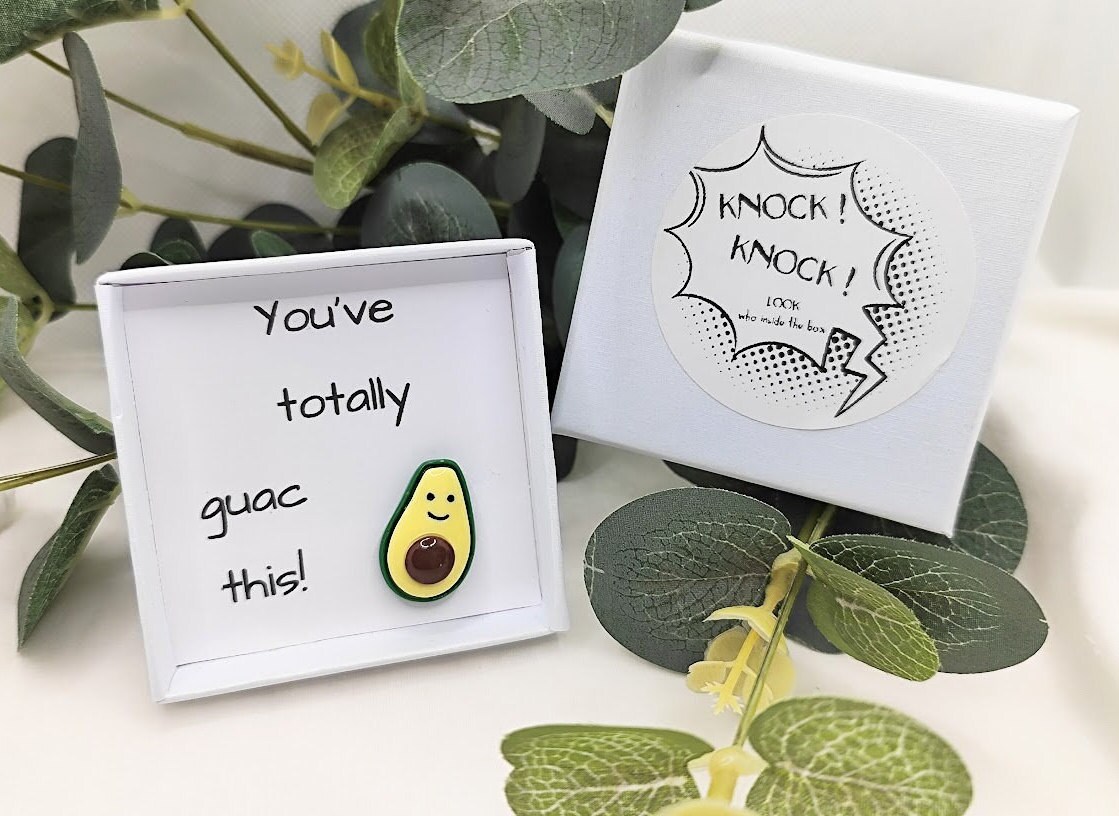 Cute Avocado Gift Pocket Hug  Avocado novelty gift ideas Desk buddy Small gift T Best friend gift Avocado minature gift supportive gift
