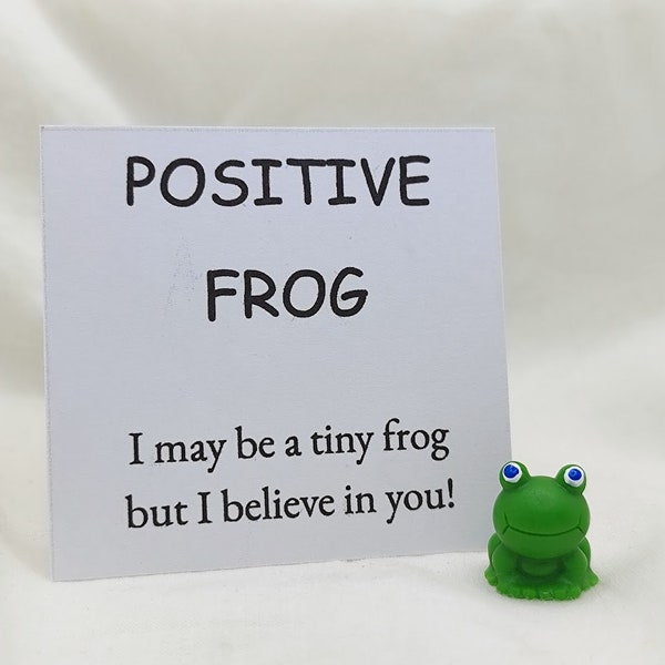 Positive Frog Gift Desk Buddy Cute little Frog Pocket Hug Frog Lover Best Friend Gift Positive Gift Lucky Small Gift Cheer up gift Novelty
